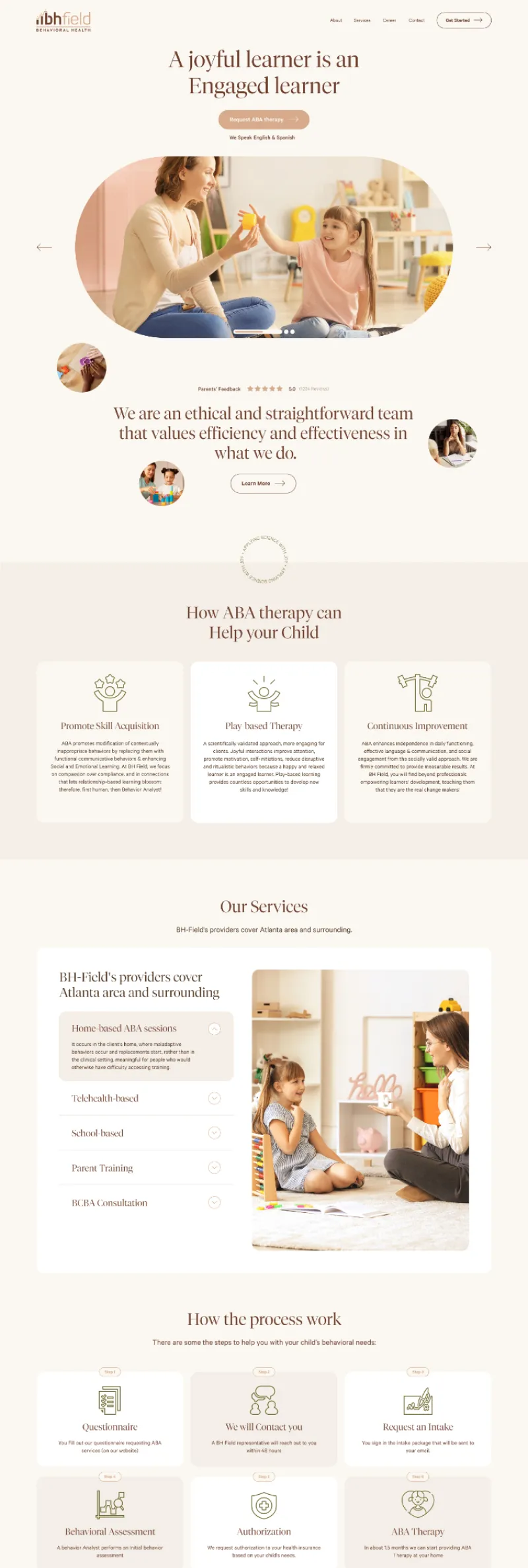 BH Field website design by Think1 Designs