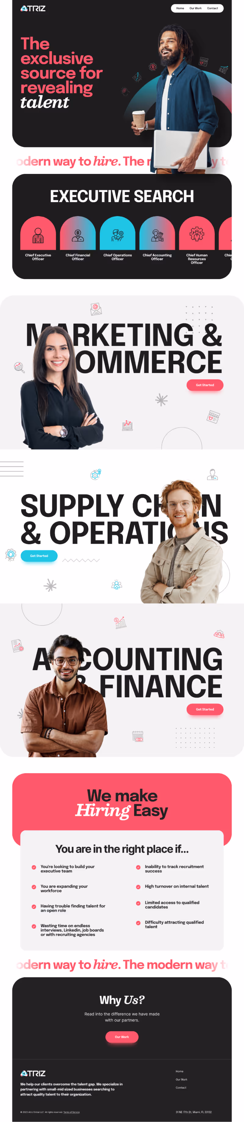 Atriz Global website design by Think1 Designs