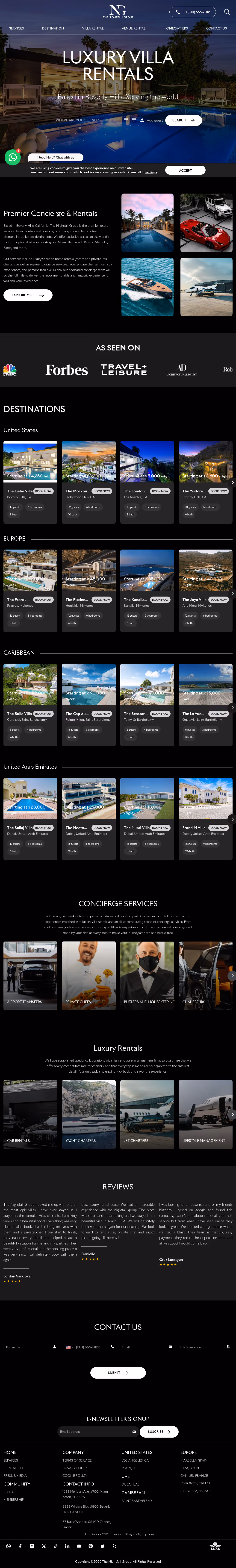 Nightfall Group website design by Think1 Designs